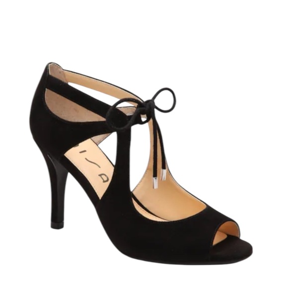Unisa “Joicco” Lace-up Peep Toe Heels in Black, Size 10M EUC - Picture 1 of 12